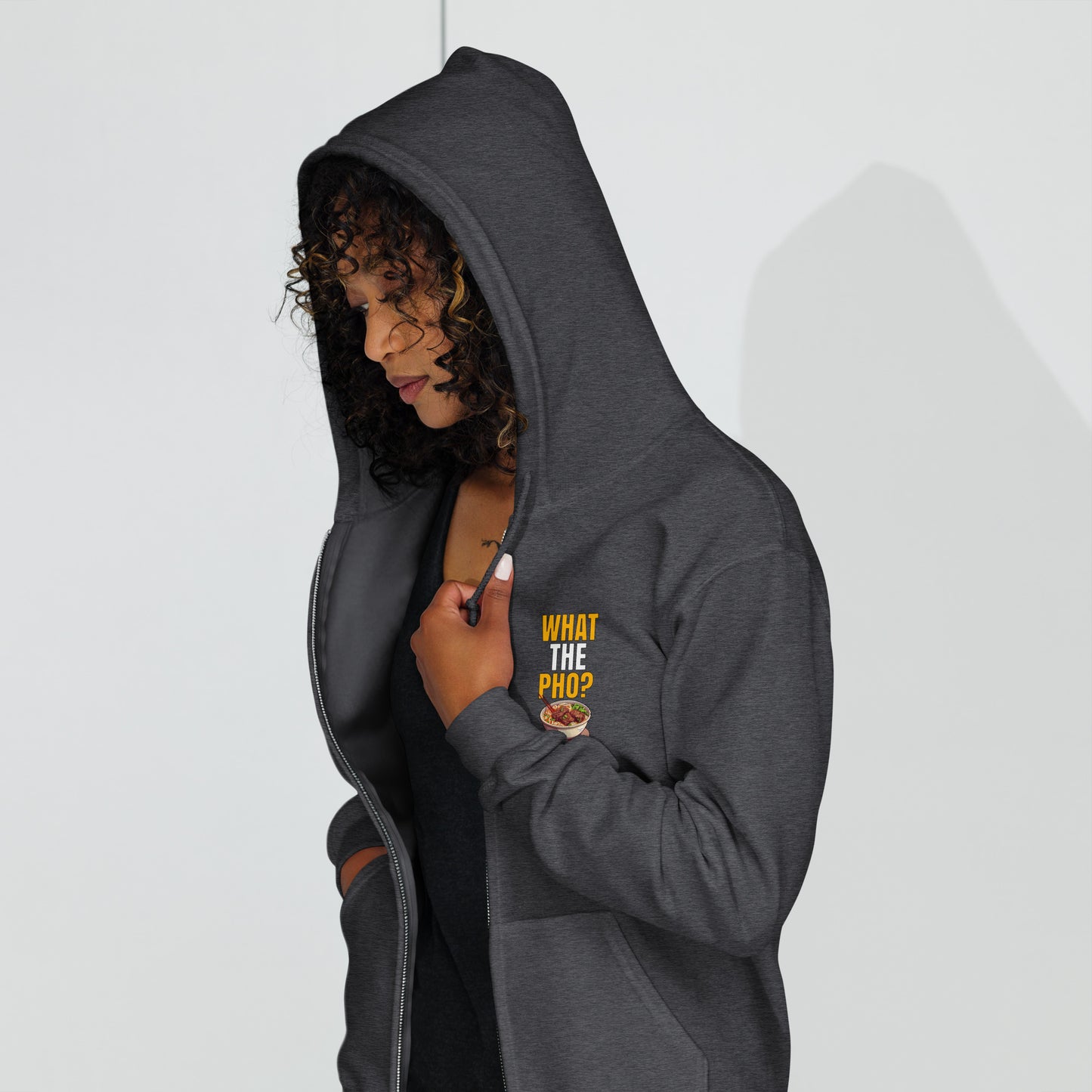 What the Pho Zip Up Hoodie